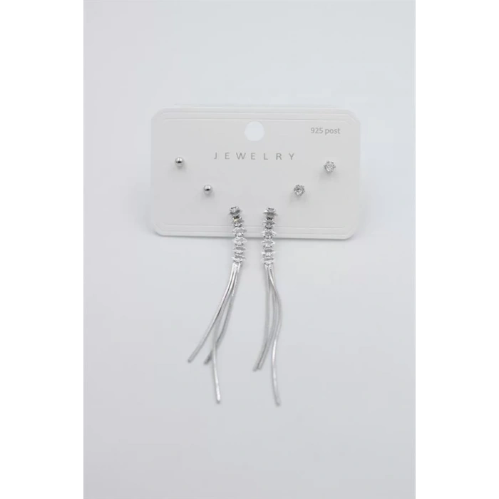 Çoklu Set Küpe - Gümüş