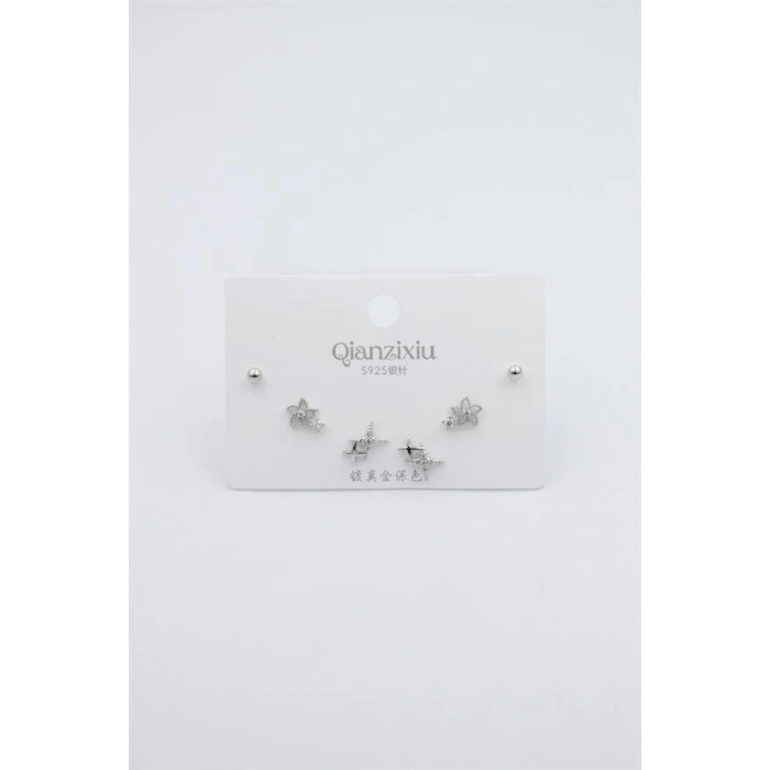 Çoklu Set Küpe - Gümüş