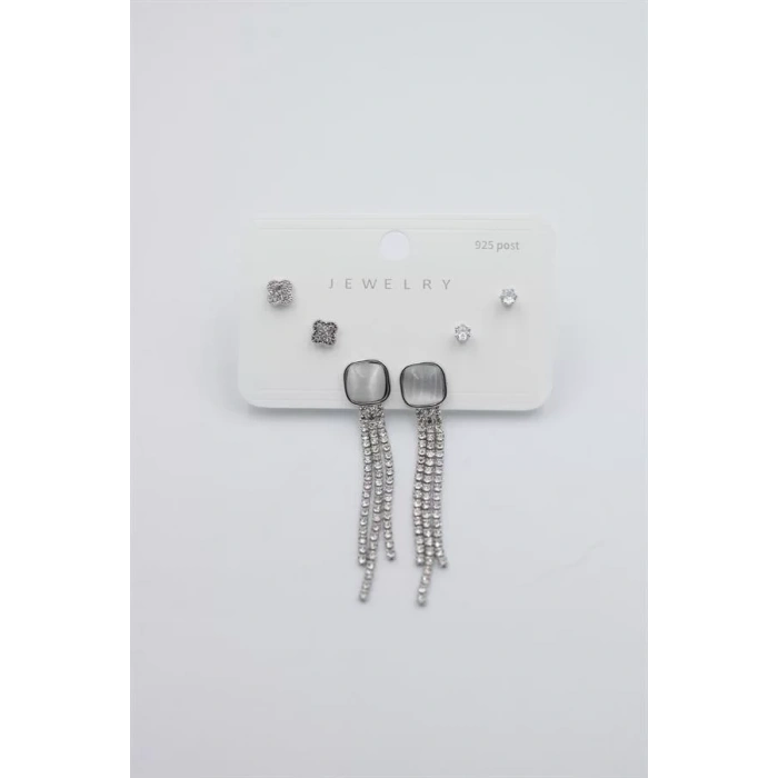 Çoklu Set Küpe - Gümüş