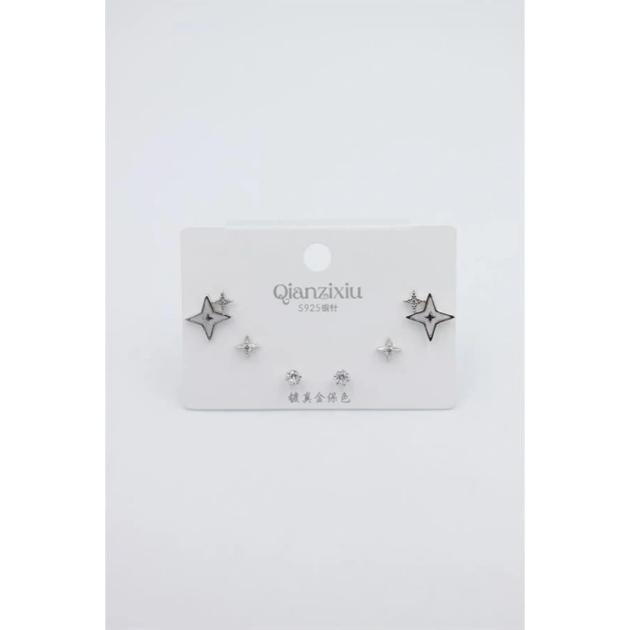 Çoklu Set Küpe - Gümüş