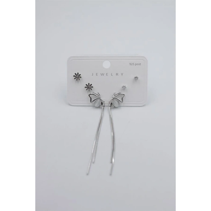 Çoklu Set Küpe - Gümüş