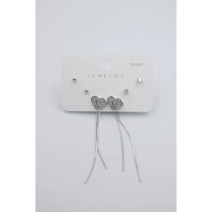 Çoklu Set Küpe - Gümüş