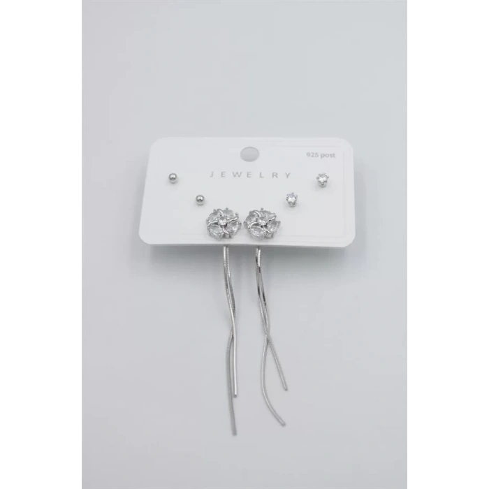 Çoklu Set Küpe - Gümüş