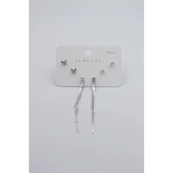 Çoklu Set Küpe - Gümüş