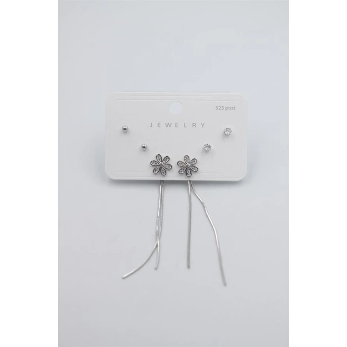 Çoklu Set Küpe - Gümüş