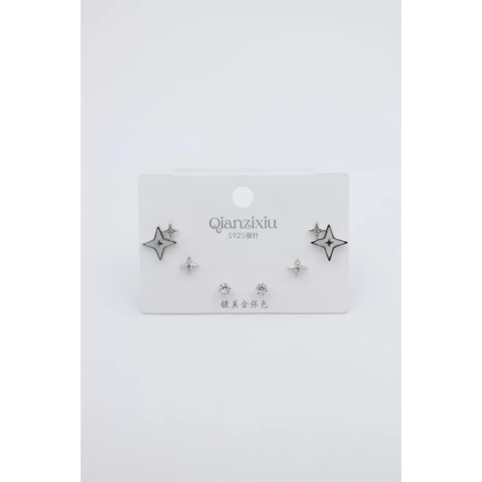 Çoklu Set Küpe - Gümüş