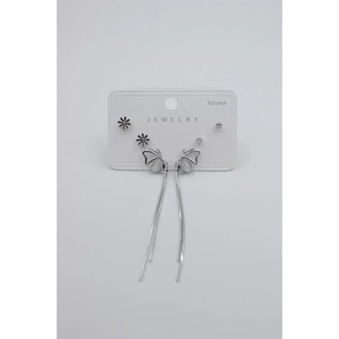 Çoklu Set Küpe - Gümüş