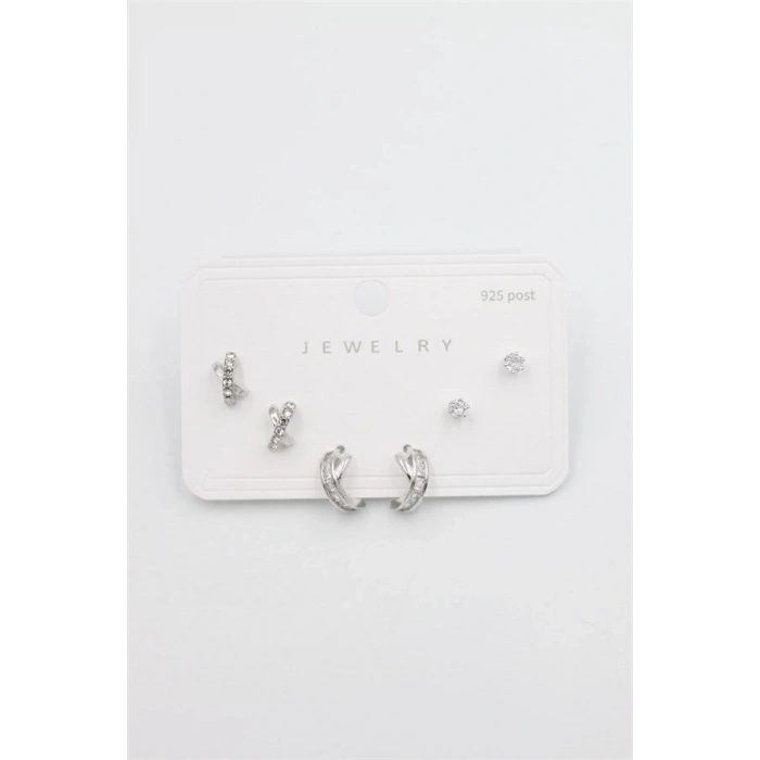 Çoklu Set Küpe - Gümüş