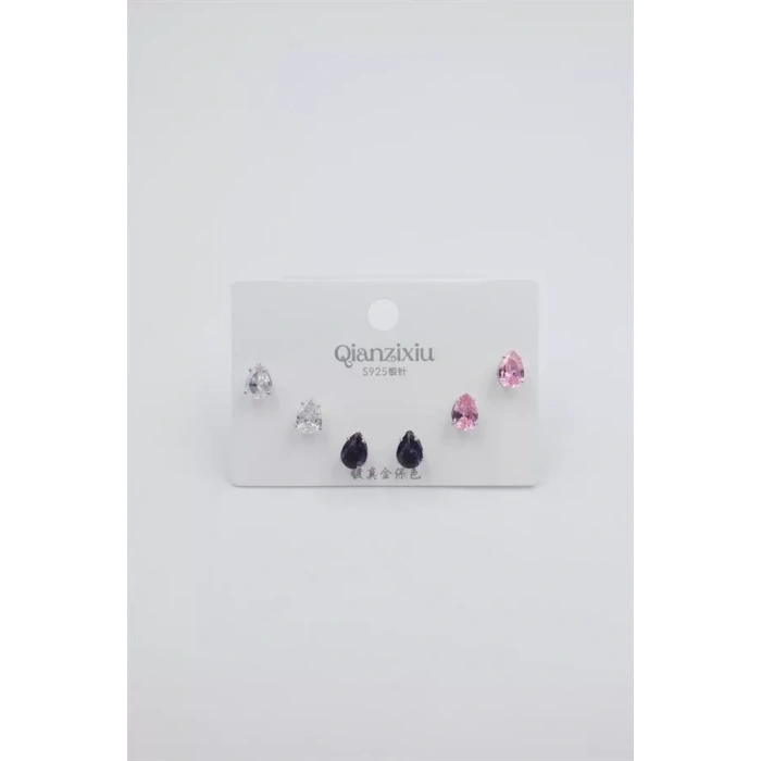 Çoklu Set Küpe - Gümüş