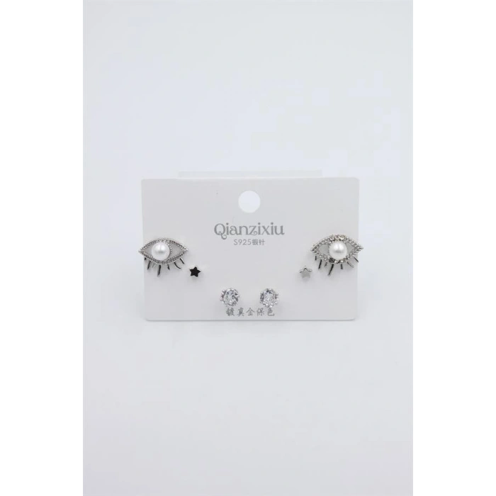 Çoklu Set Küpe - Gümüş