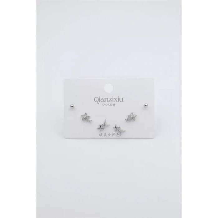 Çoklu Set Küpe - Gümüş