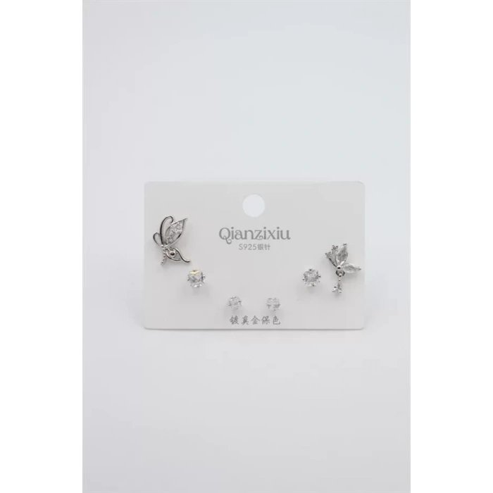 Çoklu Set Küpe - Gümüş