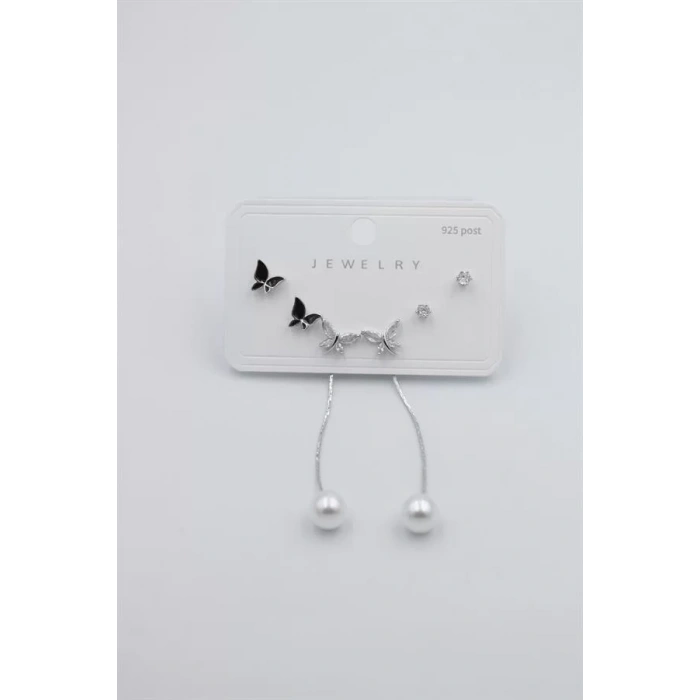 Çoklu Set Küpe - Gümüş