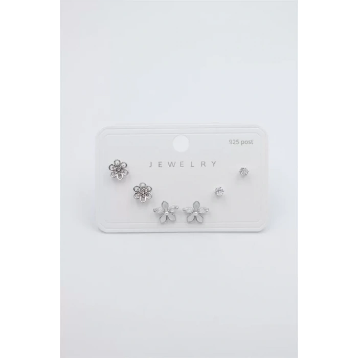 Çoklu Set Küpe - Gümüş