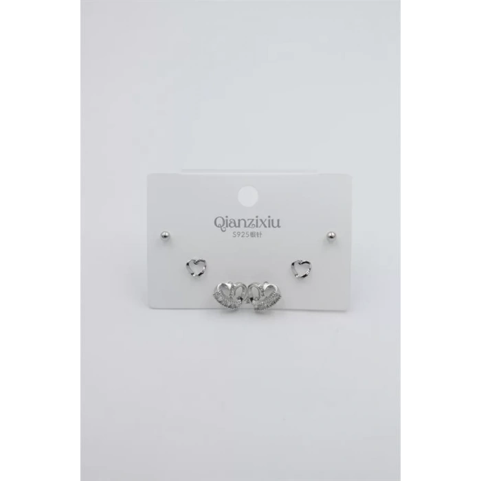 Çoklu Set Küpe - Gümüş