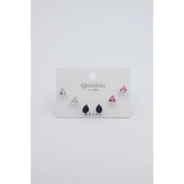 Çoklu Set Küpe - Gümüş