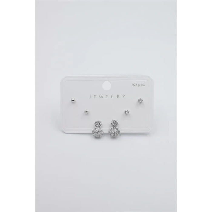 Çoklu Set Küpe - Gümüş