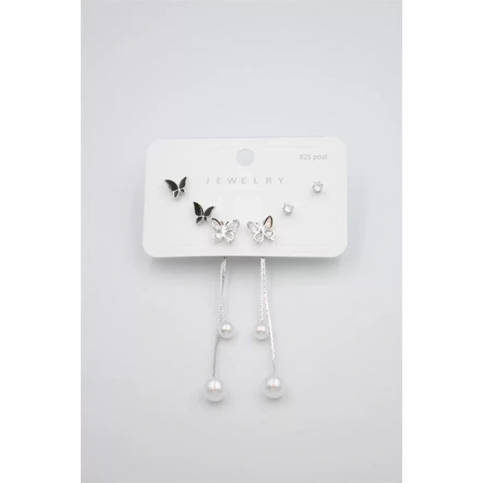 Çoklu Set Küpe - Gümüş