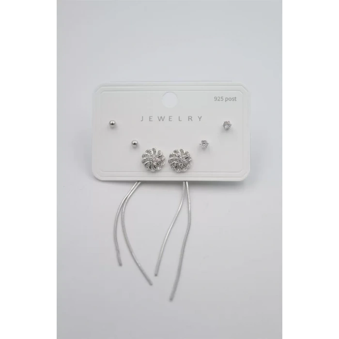 Çoklu Set Küpe - Gümüş