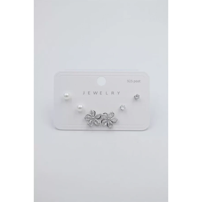 Çoklu Set Küpe - Gümüş