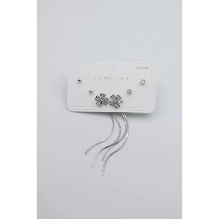 Çoklu Set Küpe - Gümüş