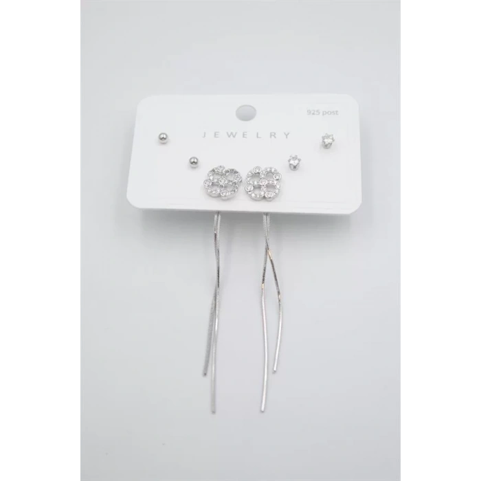 Çoklu Set Küpe - Gümüş