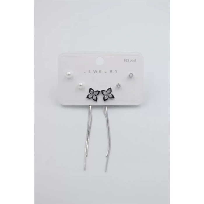 Çoklu Set Küpe - Gümüş