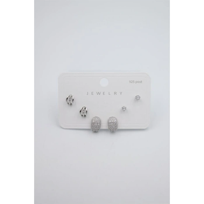 Çoklu Set Küpe - Gümüş