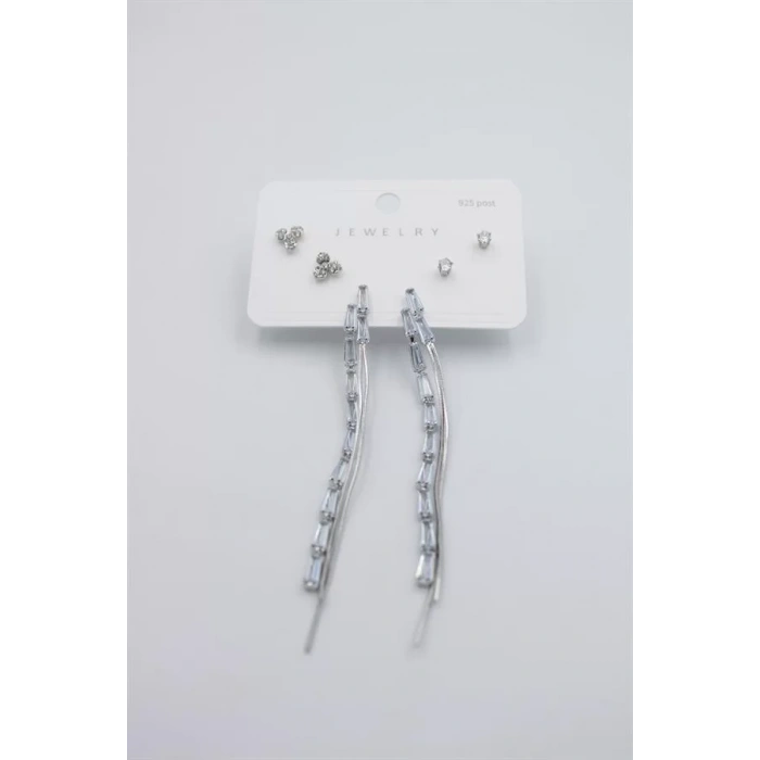 Çoklu Set Küpe - Gümüş