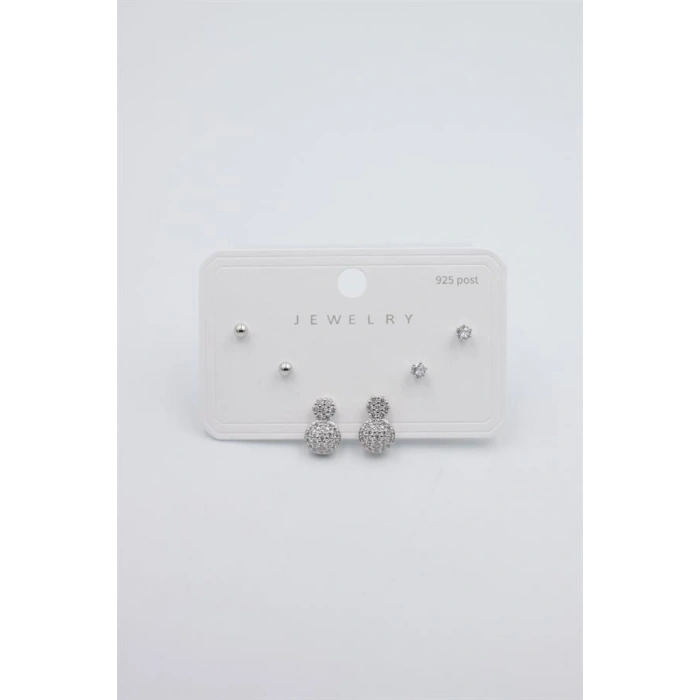 Çoklu Set Küpe - Gümüş