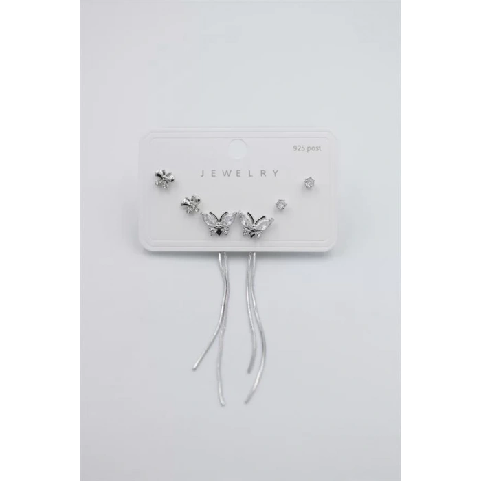 Çoklu Set Küpe - Gümüş