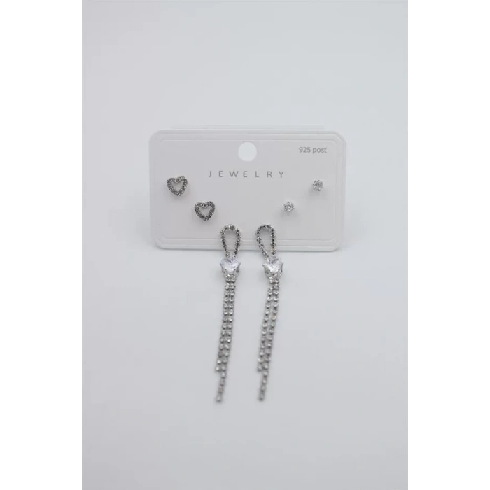 Çoklu Set Küpe - Gümüş