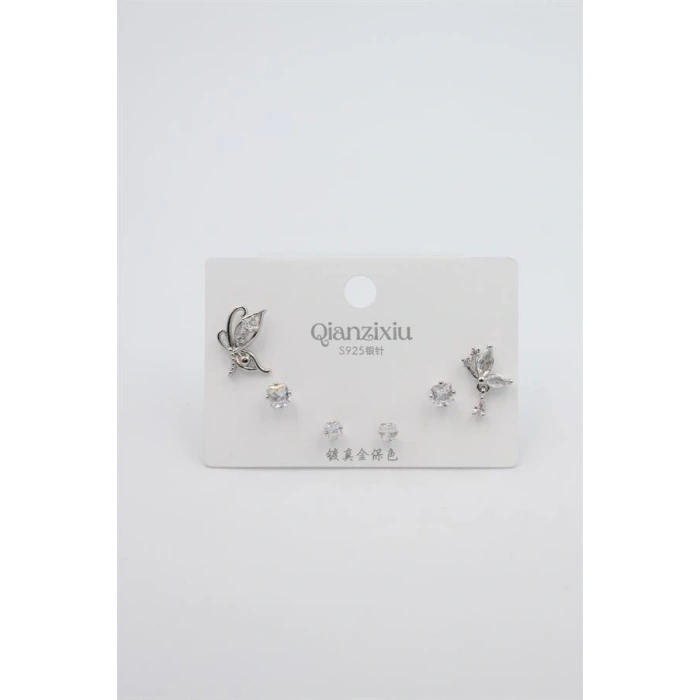 Çoklu Set Küpe - Gümüş