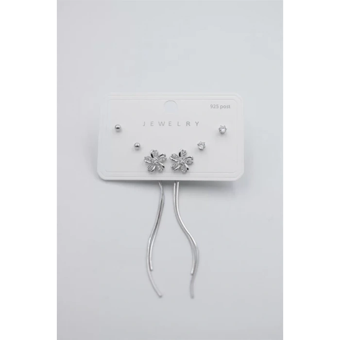 Çoklu Set Küpe - Gümüş