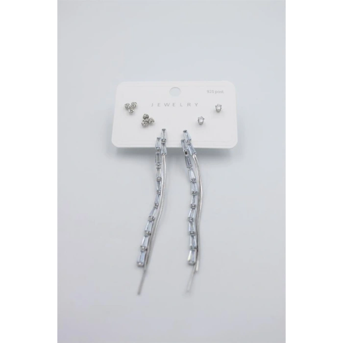 Çoklu Set Küpe - Gümüş