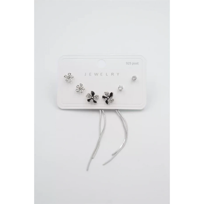 Çoklu Set Küpe - Gümüş