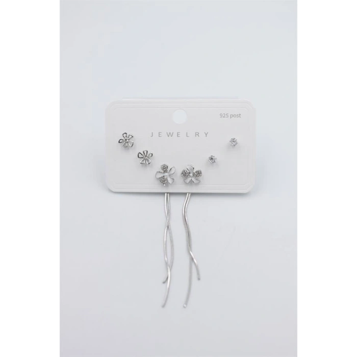 Çoklu Set Küpe - Gümüş