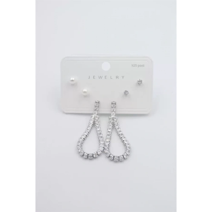 Çoklu Set Küpe - Gümüş