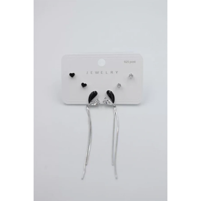 Çoklu Set Küpe - Gümüş