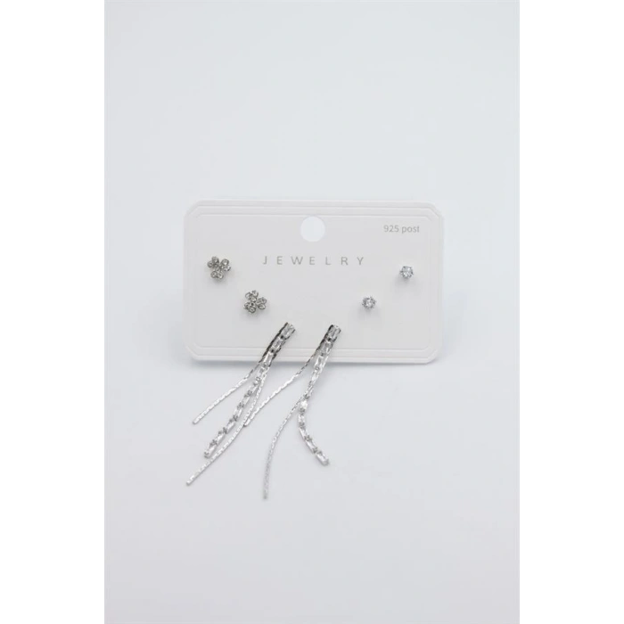 Çoklu Set Küpe - Gümüş