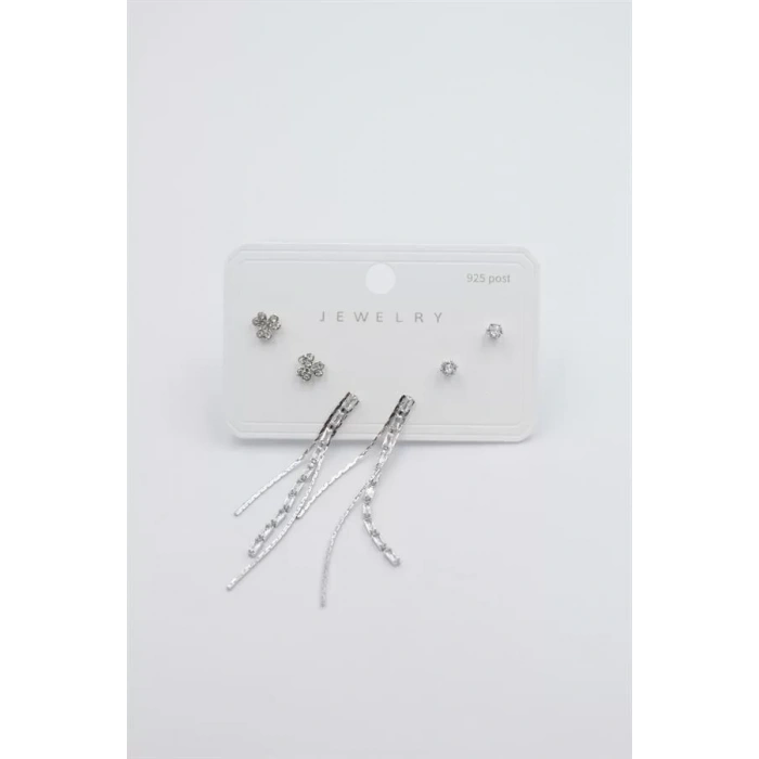 Çoklu Set Küpe - Gümüş