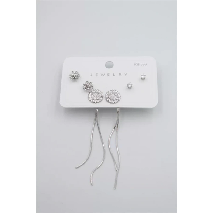 Çoklu Set Küpe - Gümüş