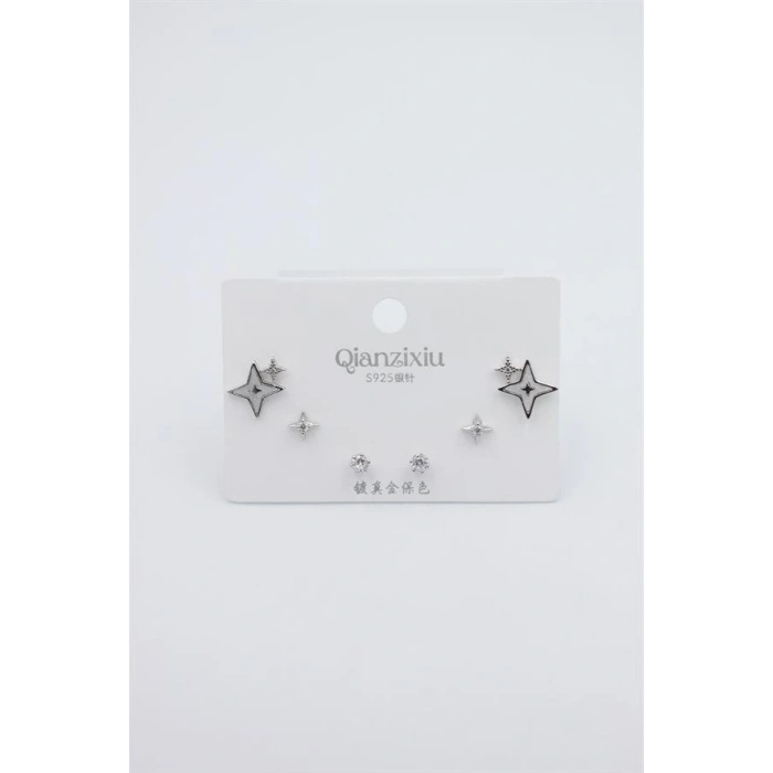 Çoklu Set Küpe - Gümüş