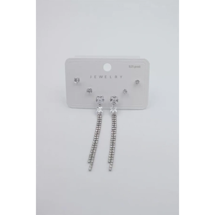 Çoklu Set Küpe - Gümüş