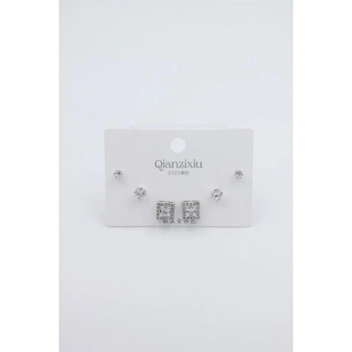 Çoklu Set Küpe - Gümüş