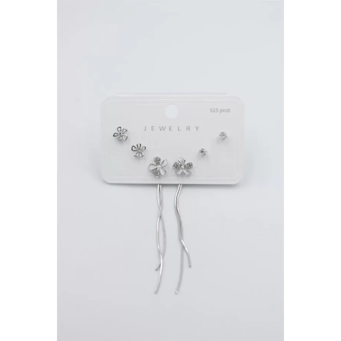 Çoklu Set Küpe - Gümüş