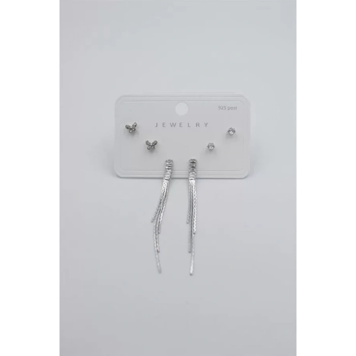 Çoklu Set Küpe - Gümüş