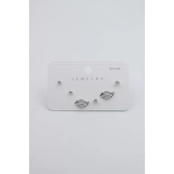 Çoklu Set Küpe - Gümüş