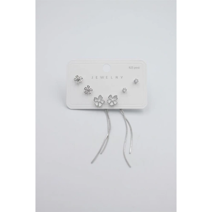 Çoklu Set Küpe - Gümüş