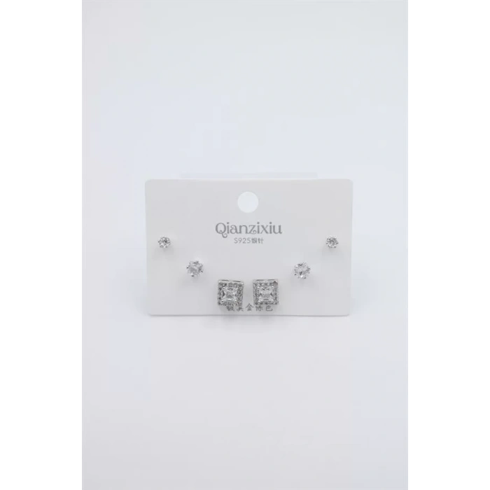 Çoklu Set Küpe - Gümüş